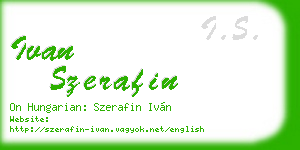 ivan szerafin business card